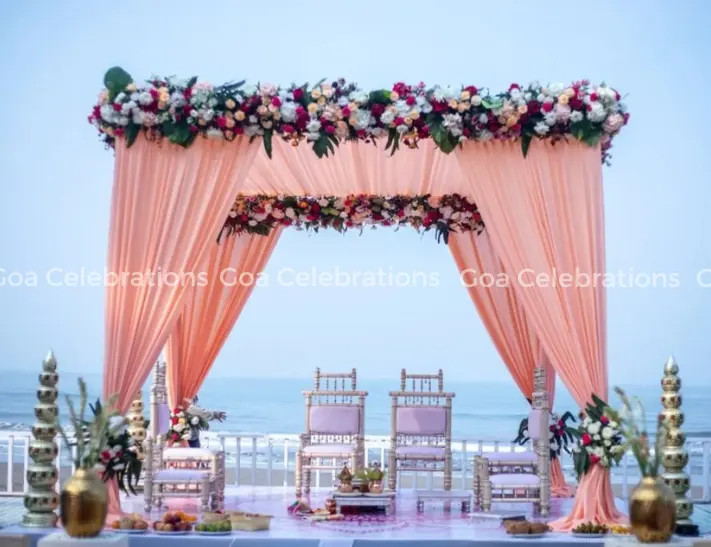 Peach and Mint Color Trend for Goa Destination Weddings